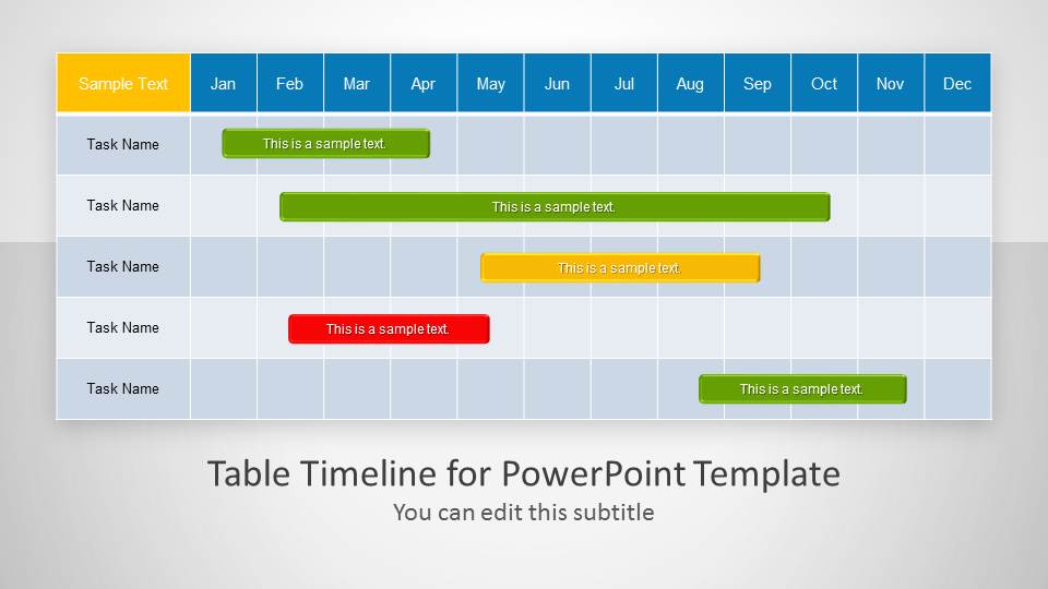 How To Make A Timeline Table