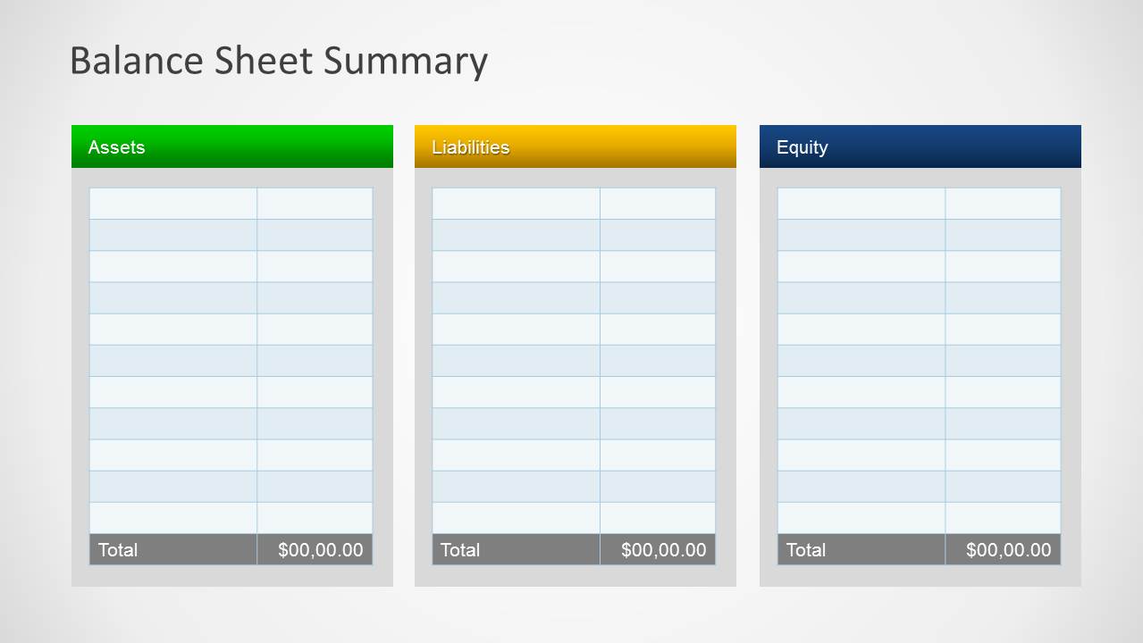 Simple Balance Sheet PowerPoint Template SlideModel