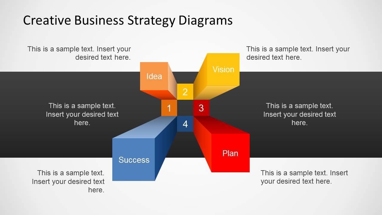 Creative Business Strategy Diagram For PowerPoint SlideModel