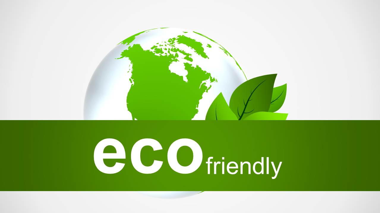 Eco Friendly PowerPoint Template with Recycle Icons SlideModel