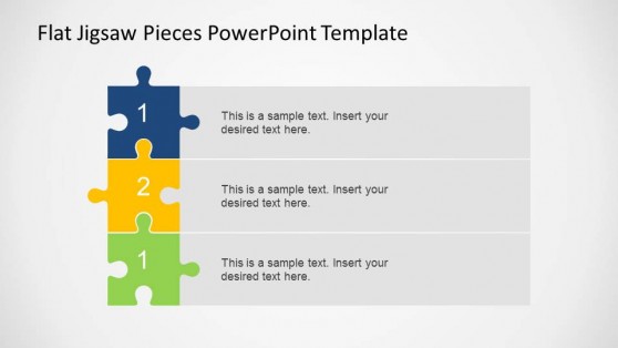 Free Flat Puzzle Jigsaw Powerpoint Diagram Slidemodel 9185