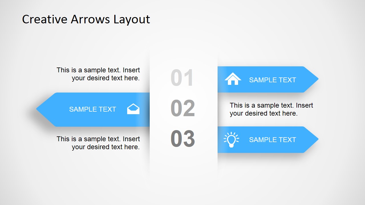 Creative Arrows Layout For PowerPoint SlideModel