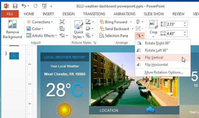 Rotating A Picture In PowerPoint 2013