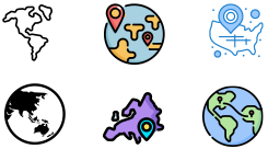 Maps Icons Pack for PowerPoint Presentations