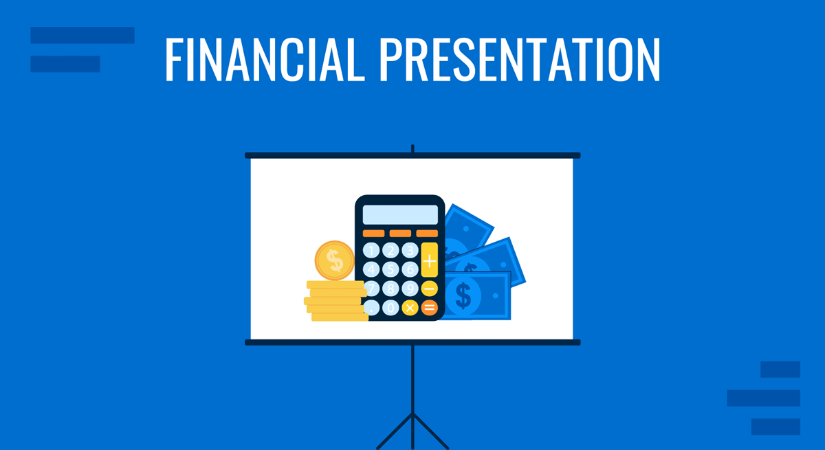 Cover for financial presentation guide by SlideModel