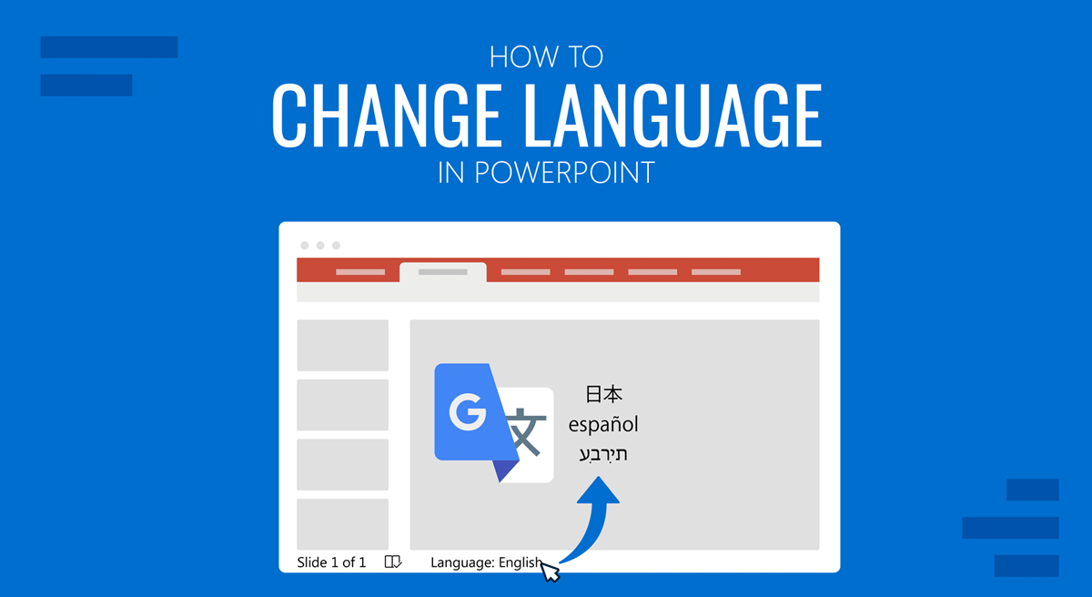 cover for how to change language in PowerPoint