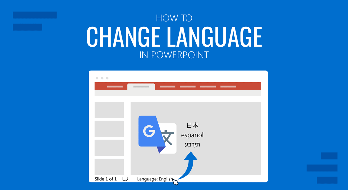 presentation language in powerpoint