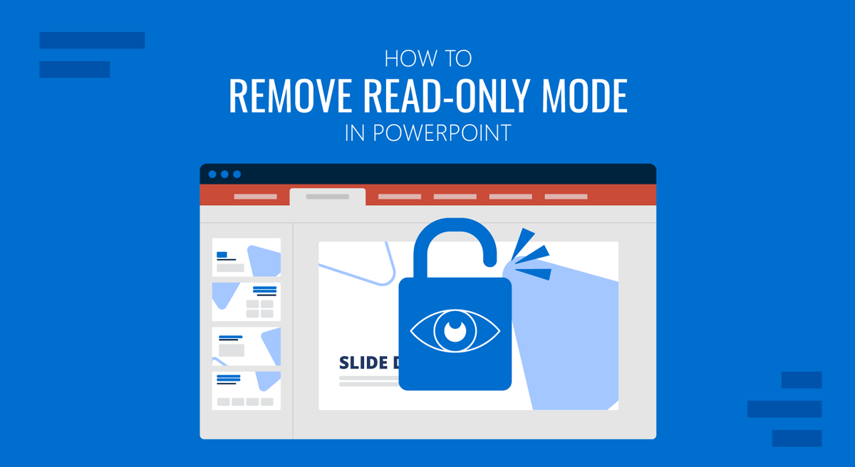 Cover for How to Remove Read-Only Mode in PowerPoint guide by SlideModel
