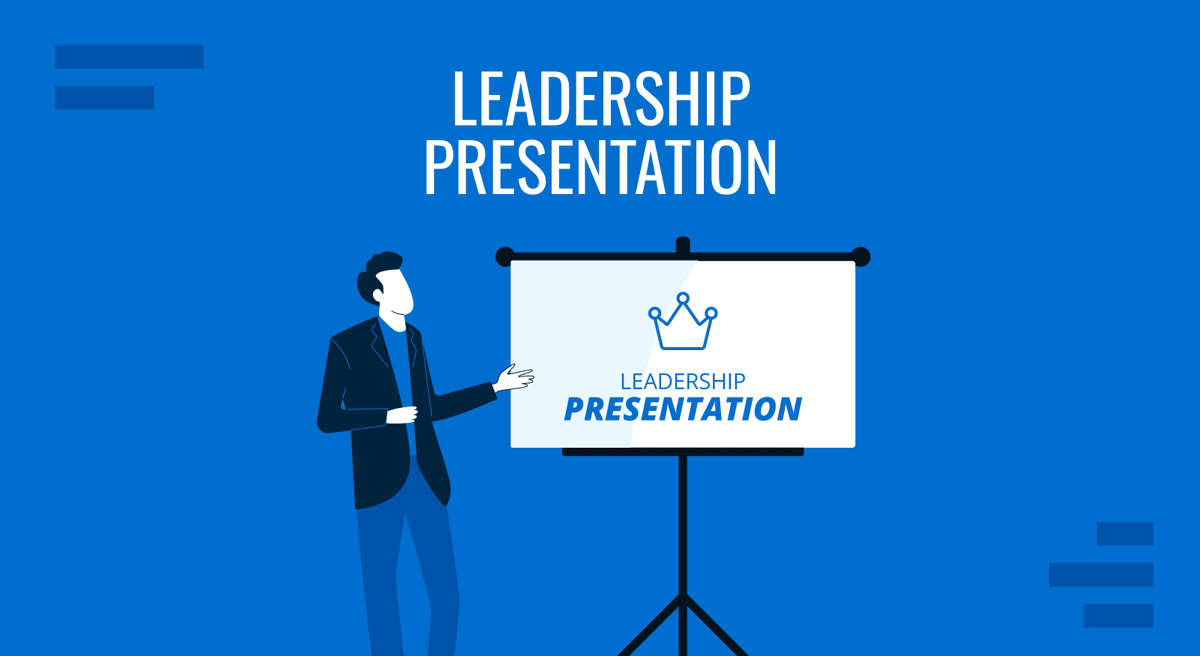 Cover for leadership presentation guide by SlideModel