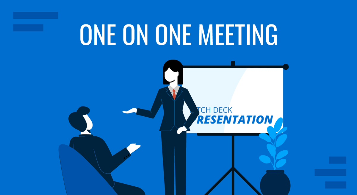 Cover for One on One Meeting guide by SlideModel