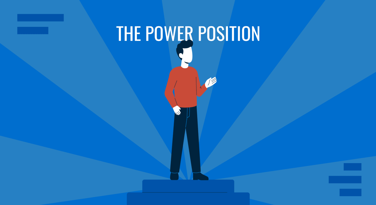 Cover for The Power Position Public Speaking Technique guide by SlideModel