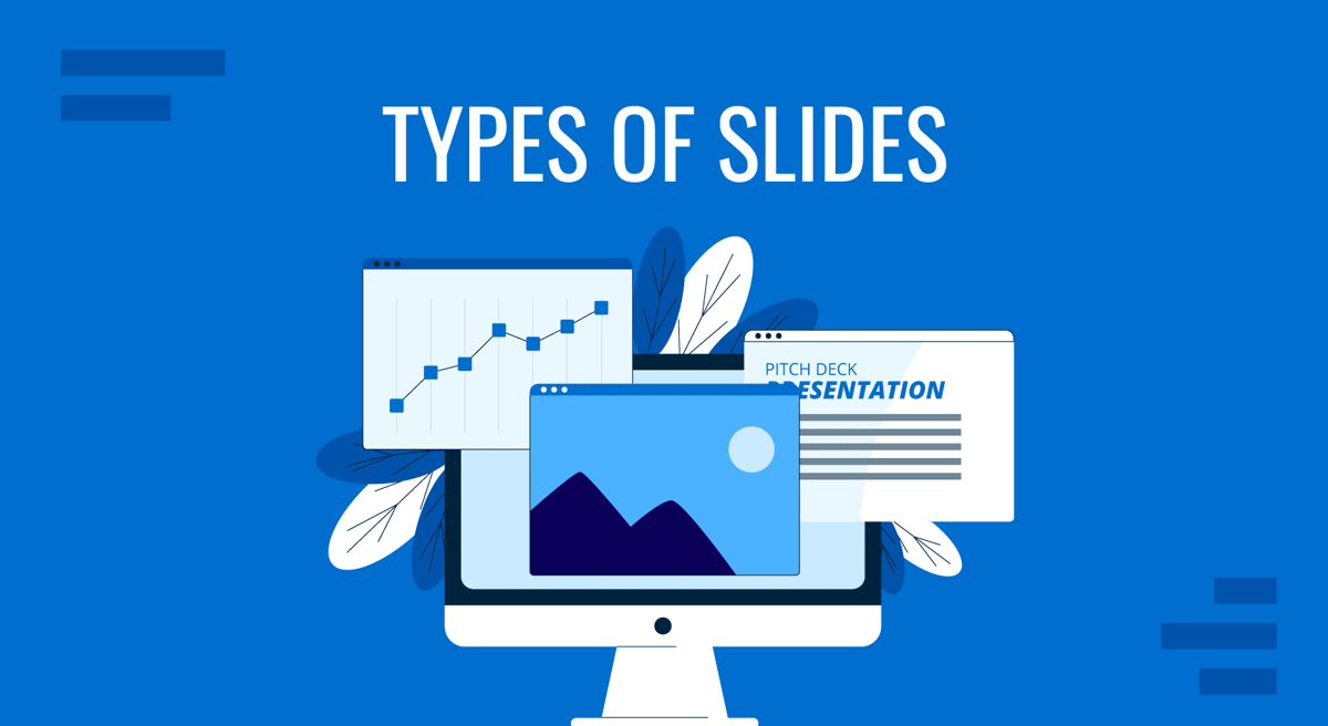 Cover for types of slides in PowerPoint presentations