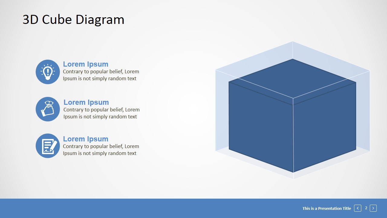 editable 3d cube presentation template