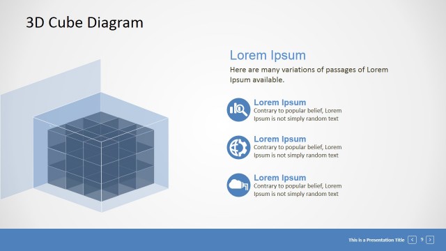 Transparent 3D Block Diagram for PowerPoint