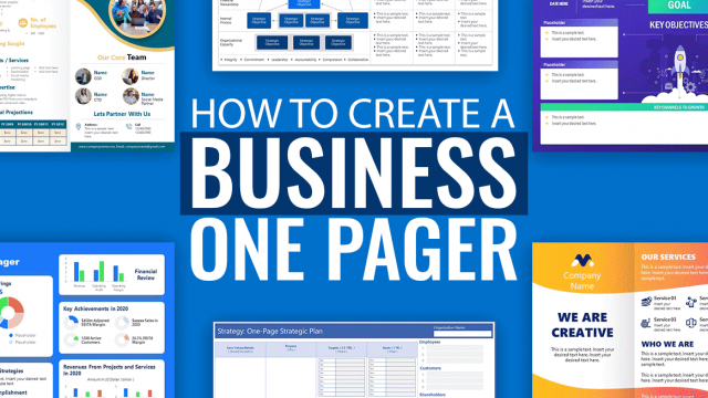 How to create a Business One Pager (Examples included)