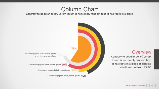 Modern Editable Radial Chart for PowerPoint