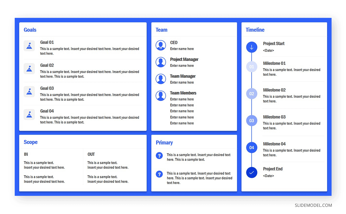 PMBok Guide Project Charter PPT Template 