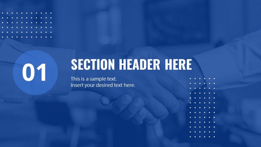 Editable Section Header Slide