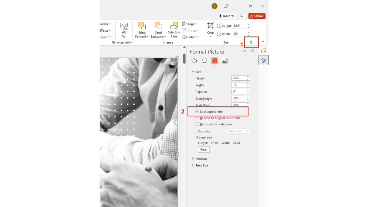 how to lock image aspect ratio