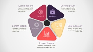 PowerPoint Pentagon Diagram with 5 Segments