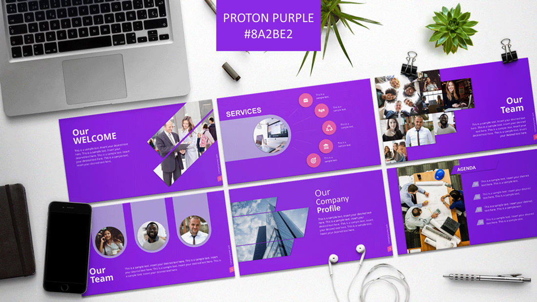 PPT Template Proton Purple