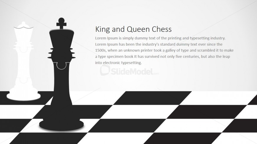 PowerPoint Chess King and Queen Jigsaw Design