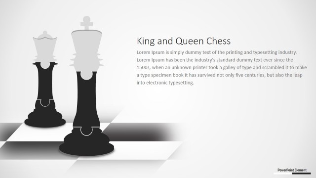 Jigsaw Design of Chess King and Queen