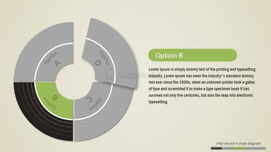 Editable Vinyl Record PowerPoint Diagram