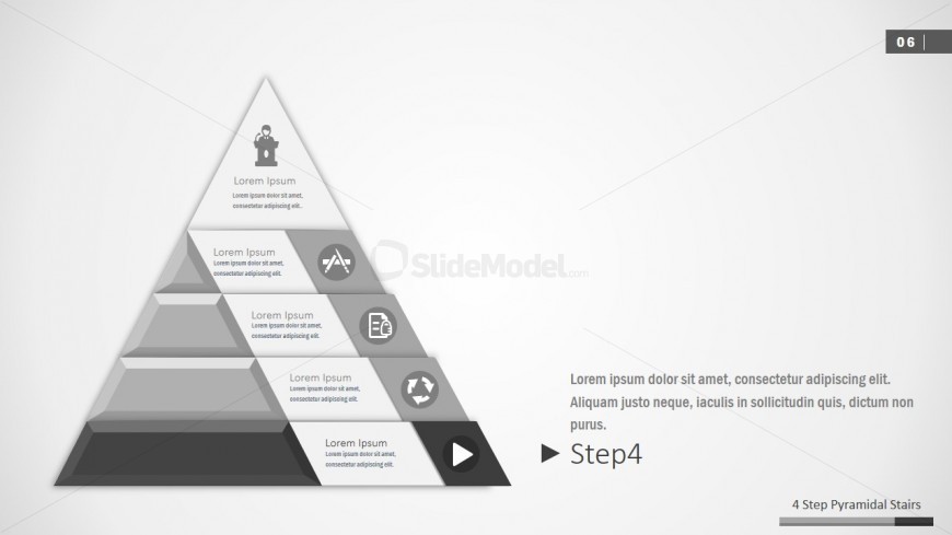 4 Segments 3D Pyramid Template