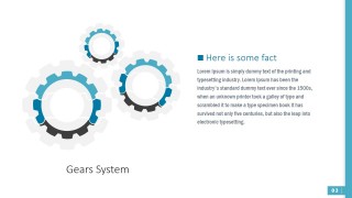 PowerPoint Shapes of Gears with Jigsaw Puzzle Pieces