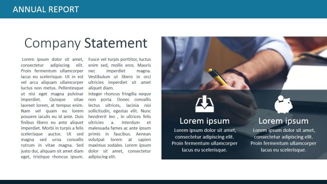 Annual Report Company Statement Slide Design