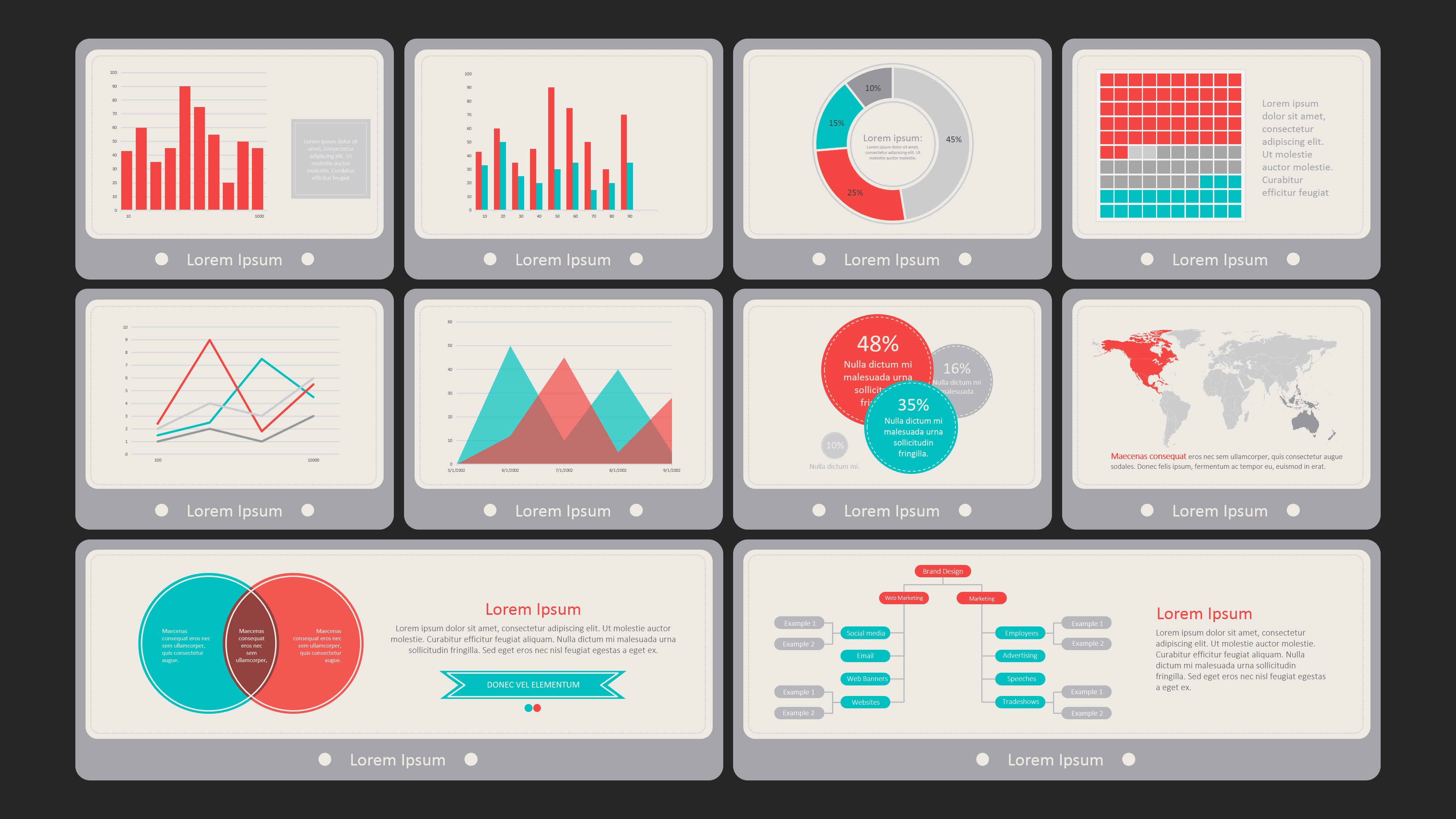 PowerPoint Dashboard Template Flat Vintage - SlideModel Pertaining To Powerpoint Dashboard Template Free