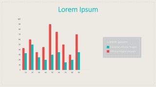 Flat Columns Chart Comparison Vintage