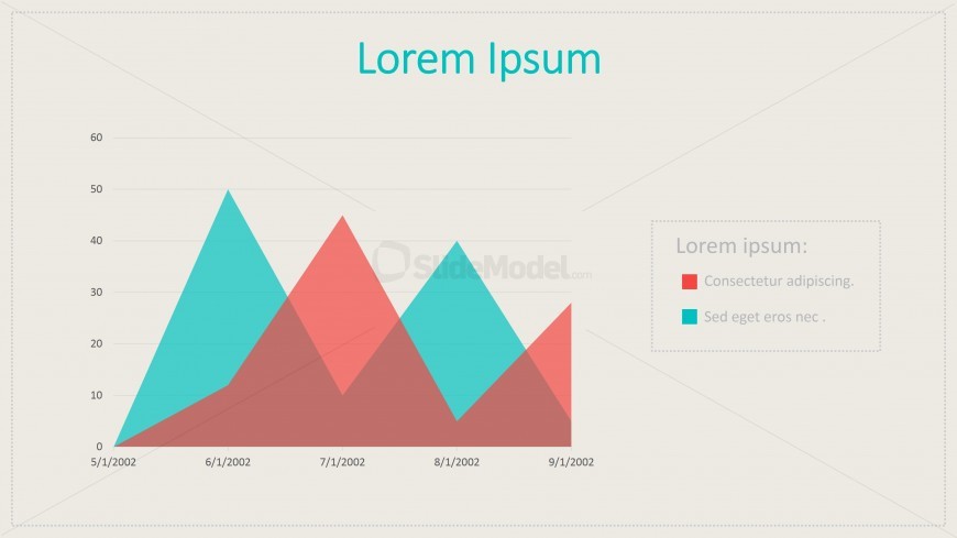 PPT Area Chart Vintage Style