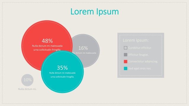 Vintage Venn Diagram Infographic Element for PowerPoint