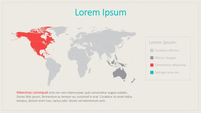 World Map Infographic Vintage for PowerPoint