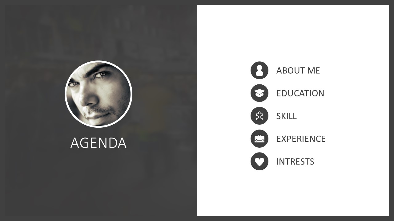 Template Resume PowerPoint for