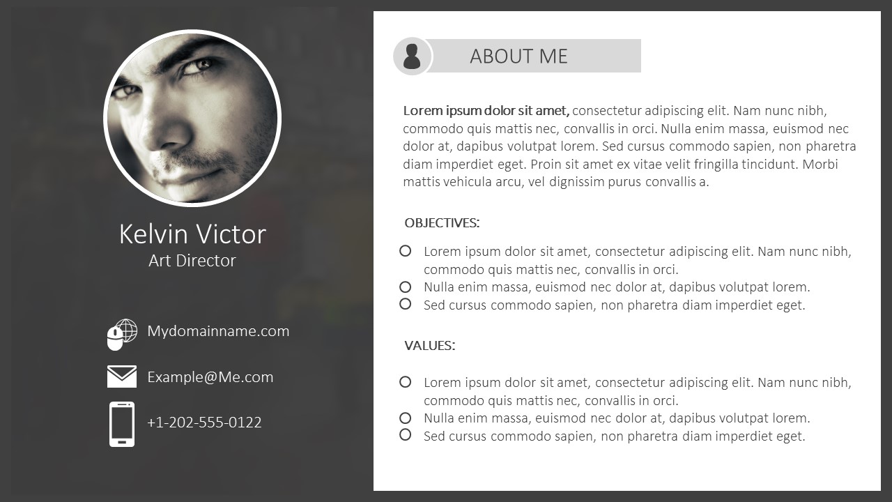 Personal Cv Powerpoint Template Free Nisma Info