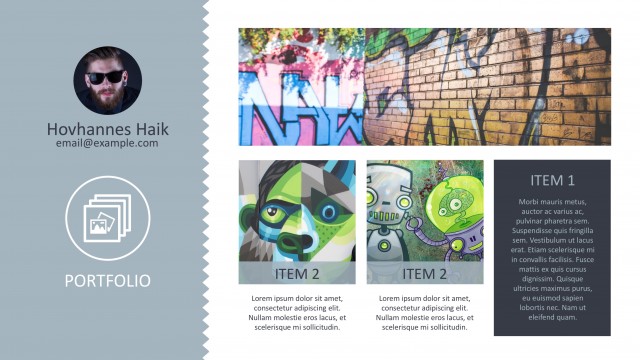 Portfolio Slide of Curriculum in PowerPoint