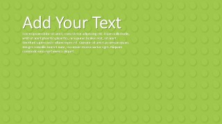 PPT Template Lego Theme Green Bricks