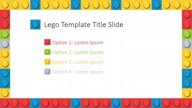 Options Slide Lego Theme PowerPoint Template