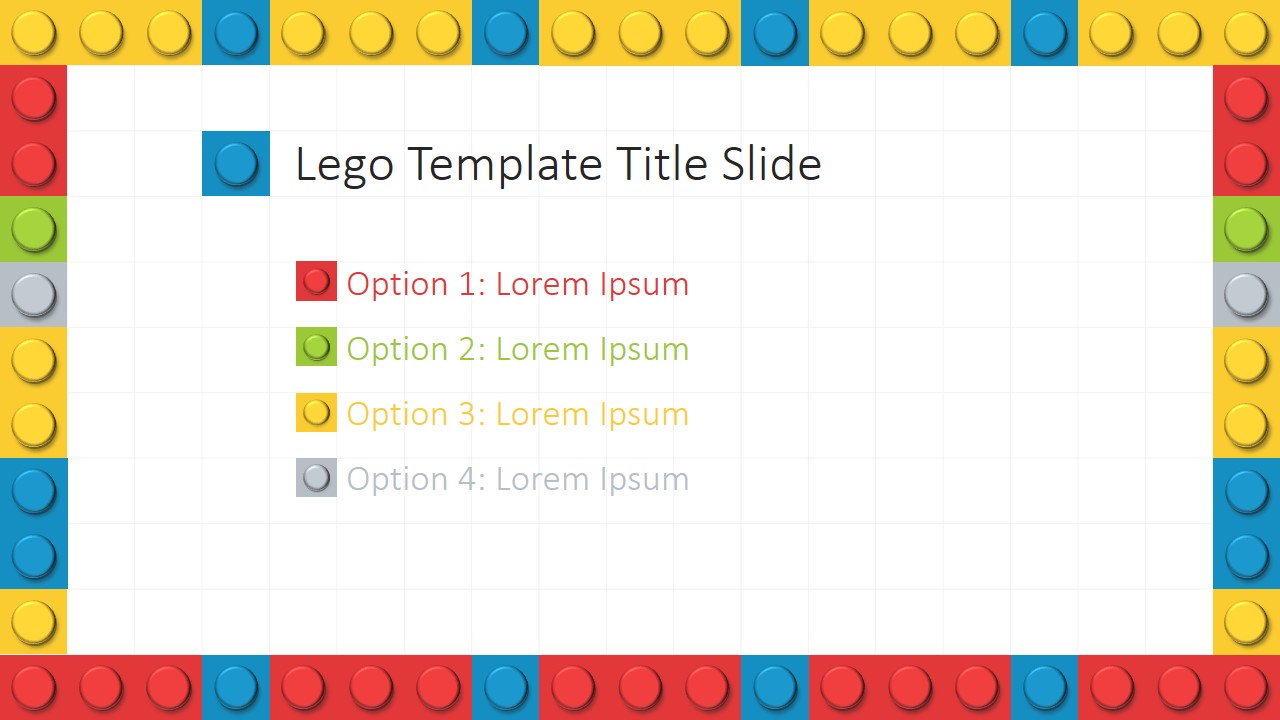 PPT Template Lego Theme Options Menu