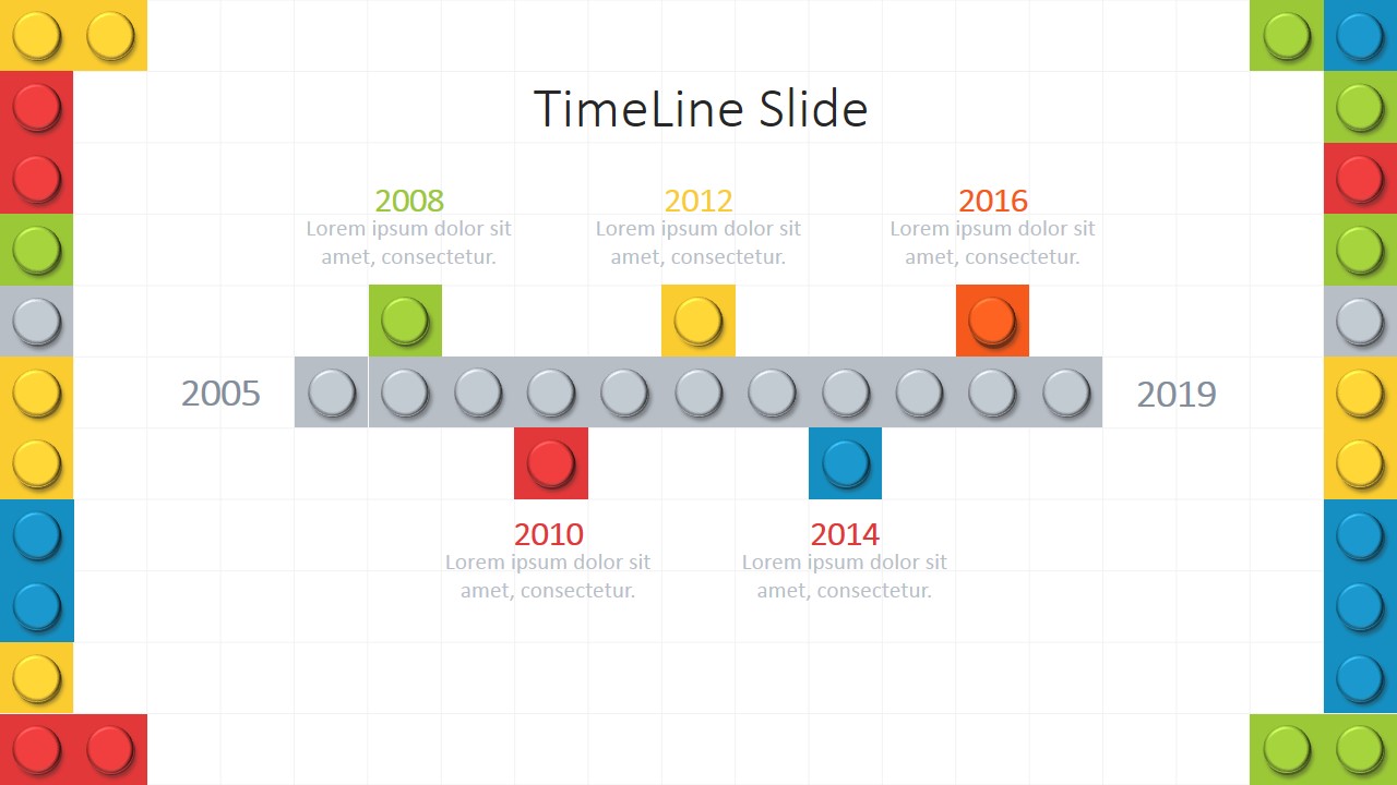 PPT Timeline Lego Bricks