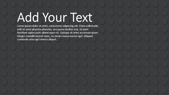 Black Background Lego Theme for PowerPoint