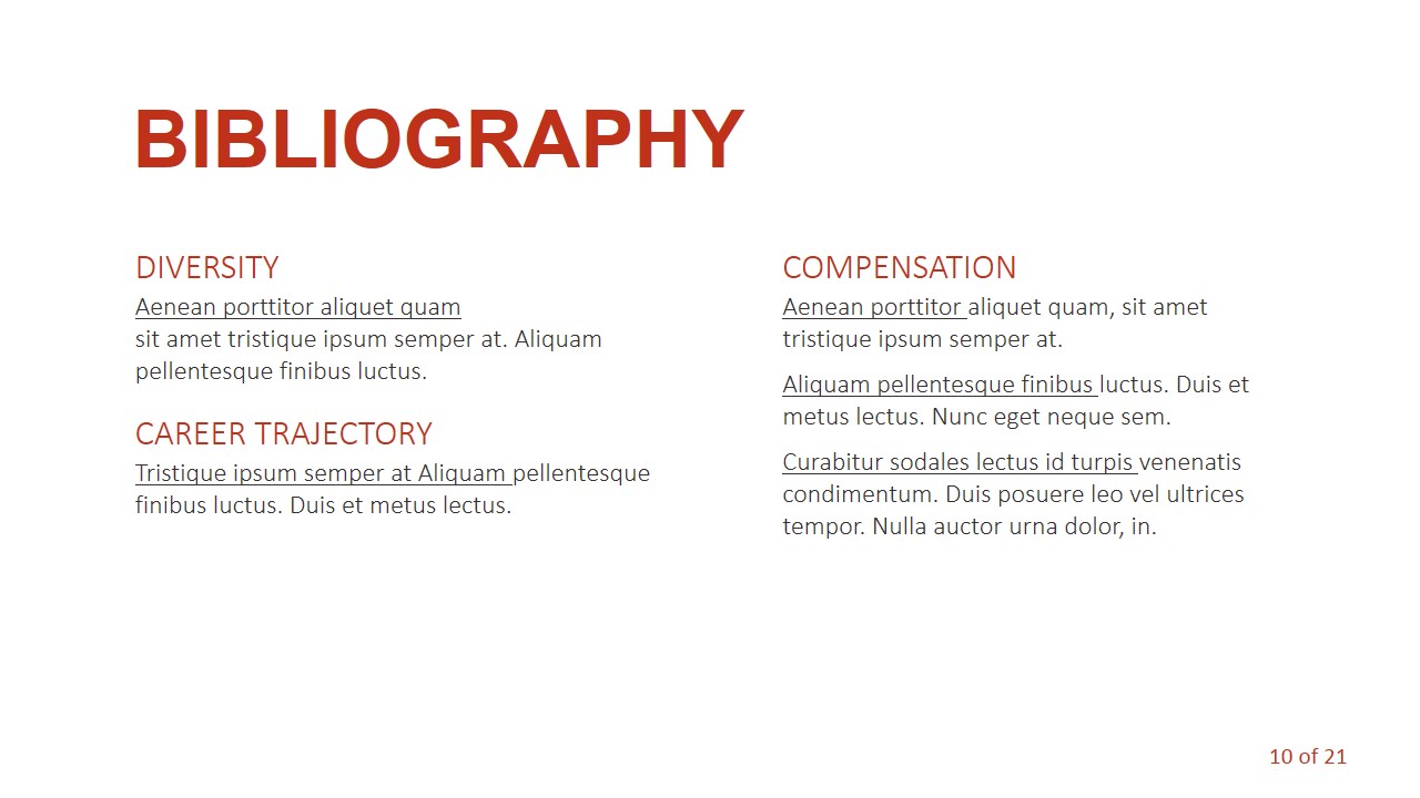 PPT Template for Bibliography