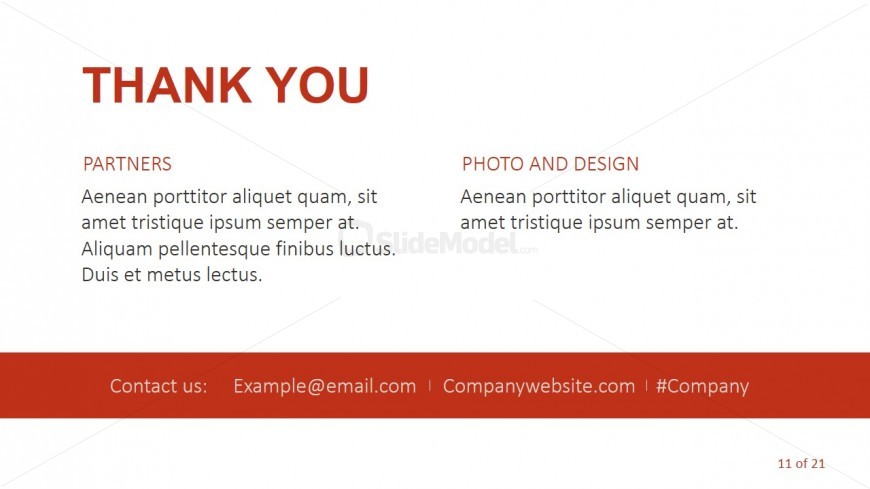 PPT Thank You Page Template Slide