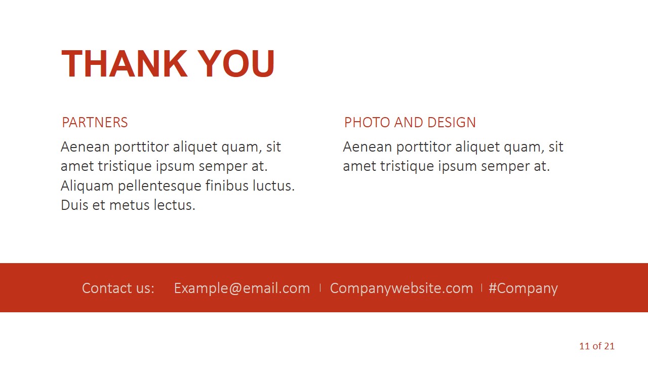 PPT Thank You Page Template Slide