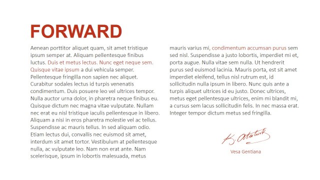 Forward Flat Design Slide Template