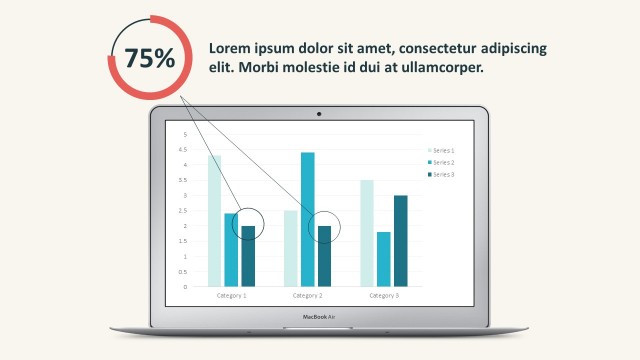 Flat Design Bar Graph Business PowerPoint