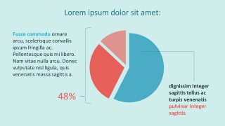 Flat Color Percentage Pie Chart Business Templates